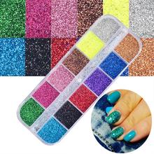 Nail Glitter Assorted Colors Nail Art Fine Glitters Powder Dust UV Gel Polish Acrylic Nail Tips Makeup Tools 2024 - buy cheap