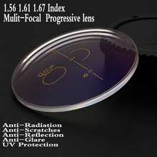 Lente graduada óptica asférica para presbicia, índice 1,56 1,61, lente graduada progresiva multifocal para miopía, gafas con receta FT0004 2024 - compra barato
