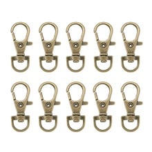 20pc Metal Swivel Snap Hook Lobster Claw Clasps Hooks for DIY Key Chain Findings Accessories Antique Bronze Tone 13x35mm 2024 - buy cheap