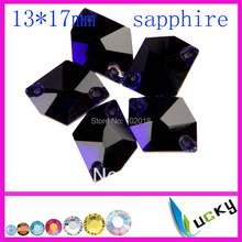 Highest quality sew-on crystal beads number 3070# Sapphire colour Cosmic shape 13*17mm strass crystal 2024 - buy cheap