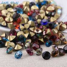 MHS.SUN SS33 288pcs/lot Point Back Glass Rhinestone 7.1mm Loose Crystals Stone Faceted For Clothing Decoration Hand craft 2024 - buy cheap