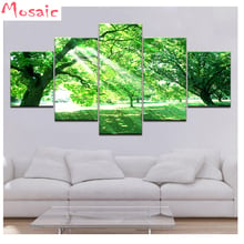 Multi-imagens 5d faça você mesmo pintura de diamante ponto cruz planta verde bordado de diamante mosaico paisagem inteiramente quadrado roun broca artes 2024 - compre barato