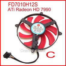 NTK FD7010H12S 9 см DC 12V 0.35A 4Pin для ATi Radeon HD 7990 (3 модели вентилятора) Вентилятор Охлаждения видеокарты 2024 - купить недорого