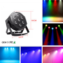 Luz Par LED RGBW 4 en 1, 7x12W, con DMX512 de entrada y salida, 6 en 1, efecto de iluminación de escenario para efectos de lavado, DJ y discoteca 2024 - compra barato
