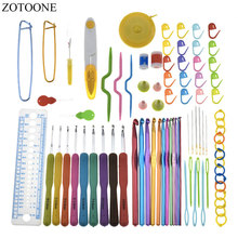 Ручной швейный инструмент ZOTOONE, крючки для вязания, Набор цветных спиц для вязания, спицы для вязания, вышивка «сделай сам», одежда, шарф с сумкой D 2024 - купить недорого