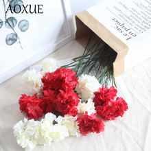 AOXUE Multicolor Simulation Flower Carnation Mother Thanksgiving Gift Holiday Home Decoration Wedding Holiday Fake Flowers 2024 - buy cheap