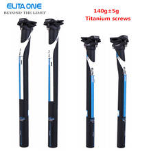 ELITAONE offset seat post Carbon Fiber seatpost 31.6 27.2 seatposts road MTB Bicycle Bike Parts of 350/400mm Ud Matte light 140g 2024 - buy cheap