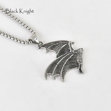 Black Knight Vintage silver color Flying Bat pendant necklace stainless steel animal bat necklace Gothetic Punk jewelry BLKN0750 2024 - buy cheap