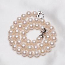 9-10mm AAAA Nearround Freshwater Pearl Choker Necklaces for Women Luxury Pearl Jewelry 925 Sterling Silver Buckle 2024 - buy cheap