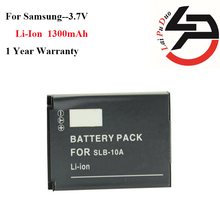 De alta calidad de 1300mAh batería de reemplazo para Samsung SLB-10A HMX-U100 SLB10A SL720 SL310W SL820 HZ15W HZ10W ES60 BN-VH105E 2024 - compra barato