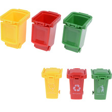 3pcs Trash Garbage can container Gag toy one set for children playing 6x4.5x6.5cm 2024 - buy cheap