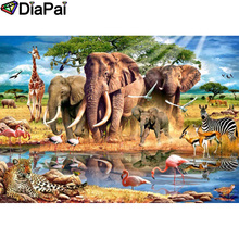 DIAPAI 5D DIY Diamond Painting 100% Full Square/Round Drill "Animal family" Diamond Embroidery Cross Stitch 3D Decor A23541 2024 - buy cheap