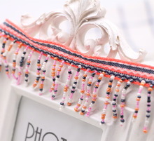 10Yards Width 4.5cm Ethnic Tassel Embroidery Beaded Lace Trim Boho Handmade Sewing On Clothes Accessories Cotton Fabric Ribbon 2024 - buy cheap