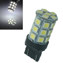 CQD-светильник 1 шт. автомобильный тормозной светильник W21W W21/5W 27 светодиодный SMD 5050 T20 7440 7443 автомобильный сигнальный светильник автомобильные лампы белый DC12V 2024 - купить недорого