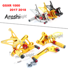 Reposapiés ajustable para SUZUKI GSXR 1000, 2017, 2018, GSXR1000 17, 18, CNC 7075, Arashi CNC 2024 - compra barato