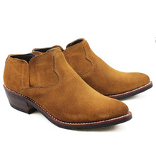 Zapatos de vaquero occidentales para hombre, botas de cuero de vaca genuino cosidas a mano, botines de piel de vaca, 45, US11 2024 - compra barato