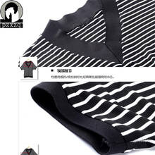 Black New Summer 2019 Korean Big Size Casual Striped T Shirt Women Short Sleeve Slim T-shirt Tops For Women Clothing Plus Size 2024 - buy cheap