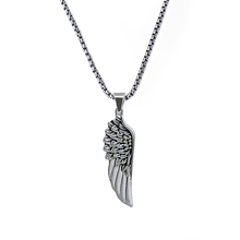 Popular casual lucky jewelry angel wings pendant stainless steel necklace symbol of freedom flying jewelry gift necklace 2024 - купить недорого