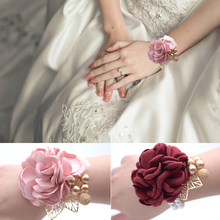 Wrist Corsage Bridesmaid Hand Flowers Artificial Bride Flowers For Wedding Dancing Party Decor Bridal Prom  Decor Accessories 2024 - buy cheap