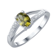 Модное кольцо из зеленого циркония с серебряным покрытием, модное Ювелирное кольцо для женщин и мужчин/IHLCEWAN YHVEIPMX 2024 - купить недорого