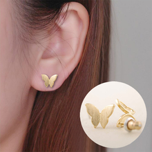 Shuangshuo Ethnic Cute Small Butterfly Studs Earrings Fashion Jewelry Animal Wedding Earrings boucle d'oreille femme 2017 2024 - buy cheap