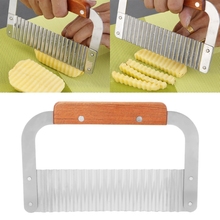 VFGTERTE-cortador ondulado de acero inoxidable para verduras, herramienta de cocina para freír patatas fritas, 1 unidad 2024 - compra barato