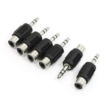 100 pcs RCA female jack to Audio Video AV PC 3.5mm 1/8" Stereo Male Plug Adapters connector 2024 - buy cheap
