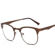 Bronze Silver Metal Frame Eyewear Prescription Eyeglasses Frames Clear Lens Optical Glasses Spectacle Frames For Men Women 2024 - buy cheap