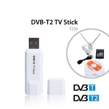 Мини DVB-T2 HD TV USB Stick T230 USB DVB-T2 ТВ-тюнер для ПК ТВ тюнер Палка DVB-C/DVB-T для Европы России Таиланда Колумбии/Windows10 2024 - купить недорого