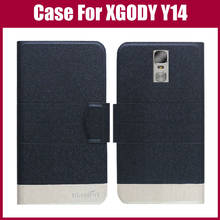 Hot Sale! XGODY Y14 Case High Quality 5 Colors Fashion Flip Ultra-thin Leather Protective Cover For XGODY Y14 Phone Bag 2024 - buy cheap