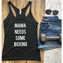 Mama Needs Some Boxing Tank Top Women Sexy Sleeveless Racerback Motivational Gym Vest Shirt Casual Summer Black Funny Tank Shirt 2024 - buy cheap