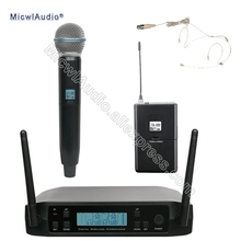 UHF Bodypack+Handheld With Headset Lavaliver Omnidirectional Wireless Microphone Frequency Adjustable Perfect For Stage Karaoke 2024 - buy cheap