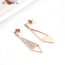 XUANHUA Stainless Steel Jewelry Woman Vogue 2019 Charm Rose Gold Drop Earrings Fine Jewelry Accessories Bohemian Mass Effect 2024 - buy cheap