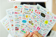 10 sheets /Lot DIY Cute  Creative PVC Stickers for Diary Notebook Photo Album Kawaii Decoration Sticker Stationery 2024 - buy cheap