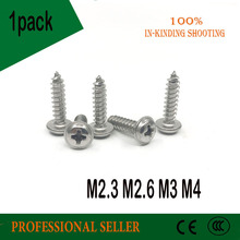 M2.3 M2.6 M3 M4 PWA plate with Nickel  Cross Round Head Self Tapping Screw With Pad Pan Head Tapping Screws 2024 - buy cheap