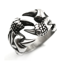 Stainless steel Punk Rock Mens Biker Rings Vintage Gothic Statement Antique Silver Color Dragon Claw Ring For Men Jewelry 2024 - buy cheap