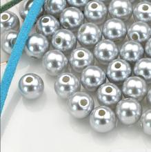 FLTMRH 30pcs 8mm  Multi col ors ABS Imitation Pearl Two Hole Round DIY Beads Wholesale Resin Plastic Ball Bead For Jewelry Makin 2024 - buy cheap