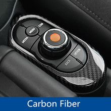 Carbon Fiber Car Center Console Panel Cover for Mini Cooper F55 Hardtop F56 F57 Interior Styling Moulding Trim Sticker 2024 - buy cheap
