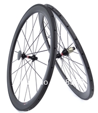 3K Full Carbon Road Bike Bicycle 700C Tubular Wheelset   - RIM 50mm , SPOKES , HUB, BRAKE PAD 2024 - buy cheap