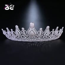 Be 8 Luxury Cubic Zircon Tiara CZ Crown Bride Headband Wedding Hair Accessories Crystal  Crowns Diadema Coroa Noiva H060 2024 - buy cheap