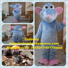 Funny Blue Ratatouille Remy Mascot Costume Mascotte Rat Mice Mouse Mouselet With Small Pink Nose Happy Face No.2856 Free Ship 2024 - buy cheap