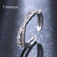 Emmaya Classic Engagement Two Color Ring Circle Design AAA Cubic Zircon Female Wedding Band Attractive Rings Jewelry 2024 - buy cheap