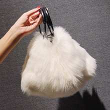 BENVICHED Ladies' velvet Bucket bag 2022 autumn winter women ring white handbag fashion Inclined single shoulder bag c281 2024 - buy cheap