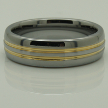 ring size us13.5 / width 8mm 2tone gold plating hi-tech scratch proof wedding tungsten ring 2024 - buy cheap