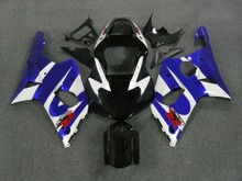 Kit de carenagem com molde de injeção para gsxr1000, k2, 00, 01, 02, gsxr 1000, 2000, 2001, 2002, abs, branco, azul, preto, conjunto + presentes, sa05 2024 - compre barato