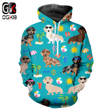 OGKB Hoodies 2018 new shelf men's sun dog hoodie print 3D dog park hoodie couple jacket Sweatshirt Hiphop Hood Man Hoodycoconut 2024 - buy cheap
