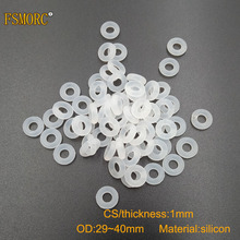 100pcs 1mm Thickness white Transparent silicon o-ring OD 29 30 31 32 33 34 35 36 38 40mm house use gasket no poison o ring 2024 - buy cheap