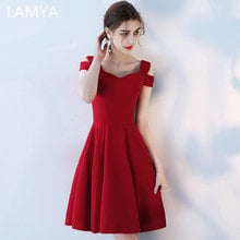 Lamya vestido de cetim linha a, vestido curto elegante festa noturna simples até o joelho 2024 - compre barato
