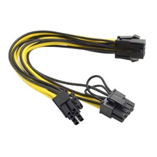 Cablecc PCI-E PCI Express ATX 6-контактный штекер-двойной 8-контактный и 6-контактный разъем для видеокарты разветвитель Удлинительный кабель 2024 - купить недорого