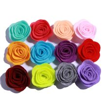 Mini flores de feltro para cabelos 60 peças, 4cm, acessórios para arco de cabelo, tecido pequeno, flor rosa alternativa em u 2024 - compre barato